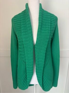 Lilly Pulitzer Green Open-Front Shawl Cardigan size S in excellent condition